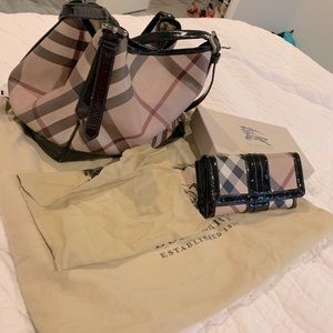 SOLD Authentic Burberry tote bag and wallet